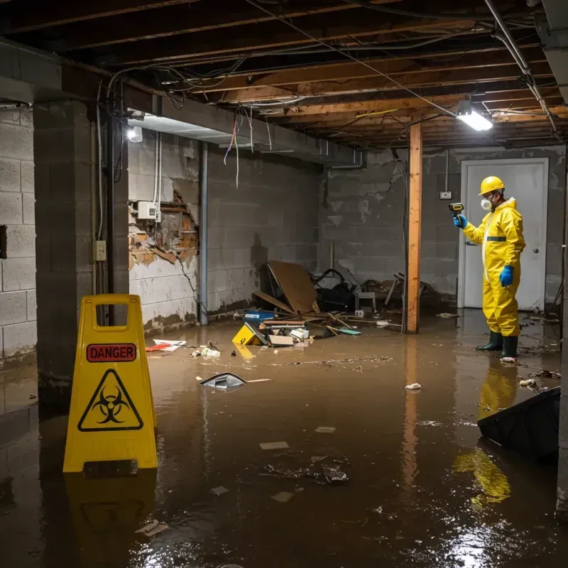 Flooded Basement Electrical Hazard in Turner, OR Property